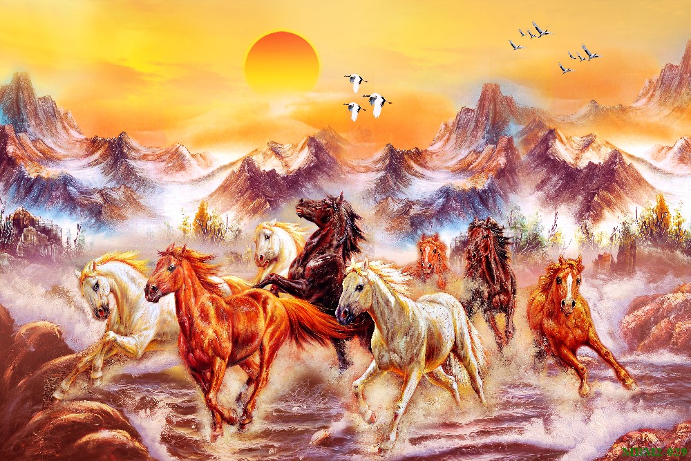 Tranh ngựa - bát mã - Mã đáo MBM2-029